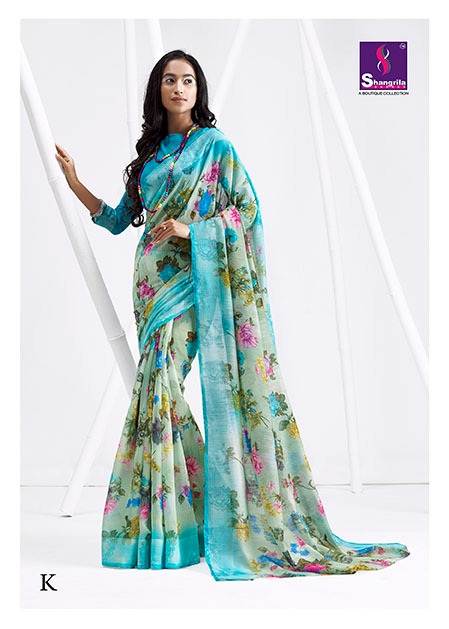 Simaaya Cotton Vol 2 Shangrila Linen Printed Sarees Catalogue