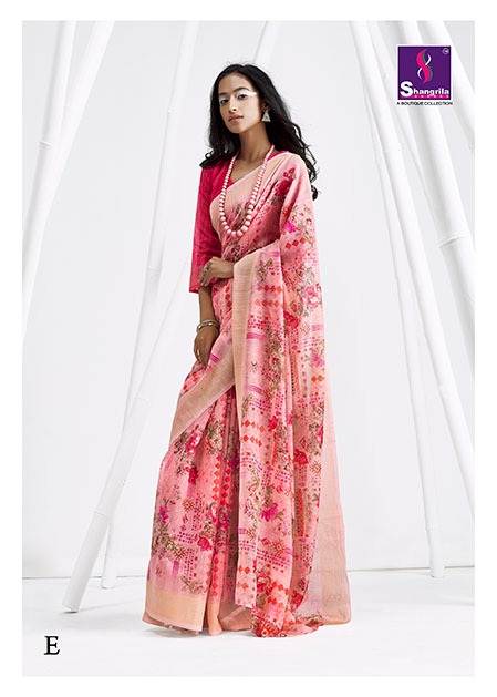 Simaaya Cotton Vol 2 Shangrila Linen Printed Sarees Catalogue