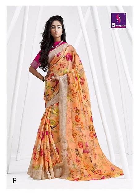 Simaaya Cotton Vol 2 Shangrila Linen Printed Sarees Catalogue
