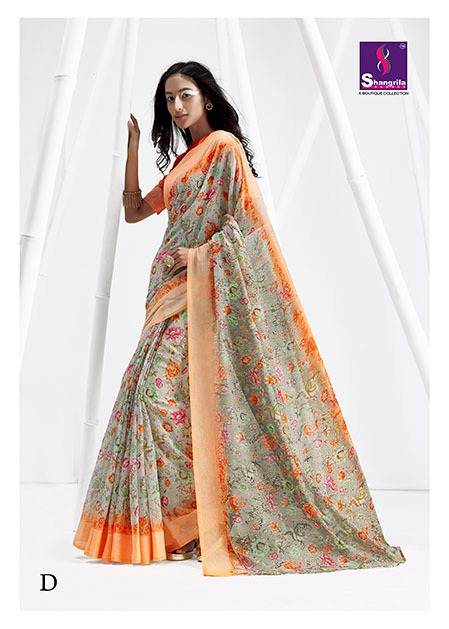 Simaaya Cotton Vol 2 Shangrila Linen Printed Sarees Catalogue