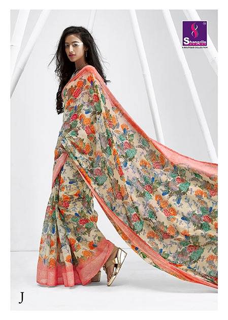 Simaaya Cotton Vol 2 Shangrila Linen Printed Sarees Catalogue