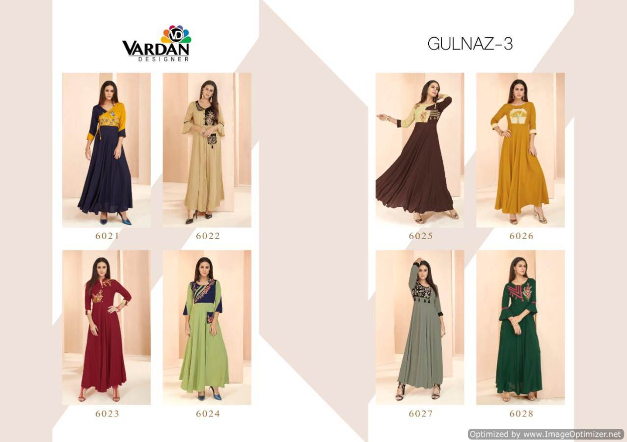 Gulnaz Vol 3 By Vardan Designer Kurtis Catalogue