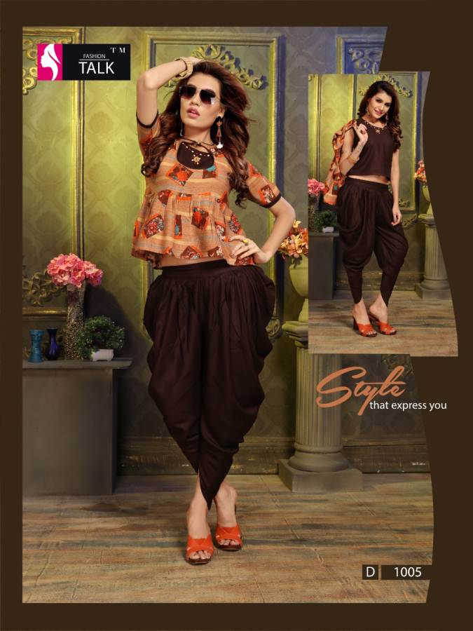 Vardan Navya Vol  15 By Fashion Talk Printed Kurti With Patiyala Catalogue