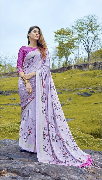 Flowery Vol 2 By Apple Casual Wear With Digital Printed Sarees Collection