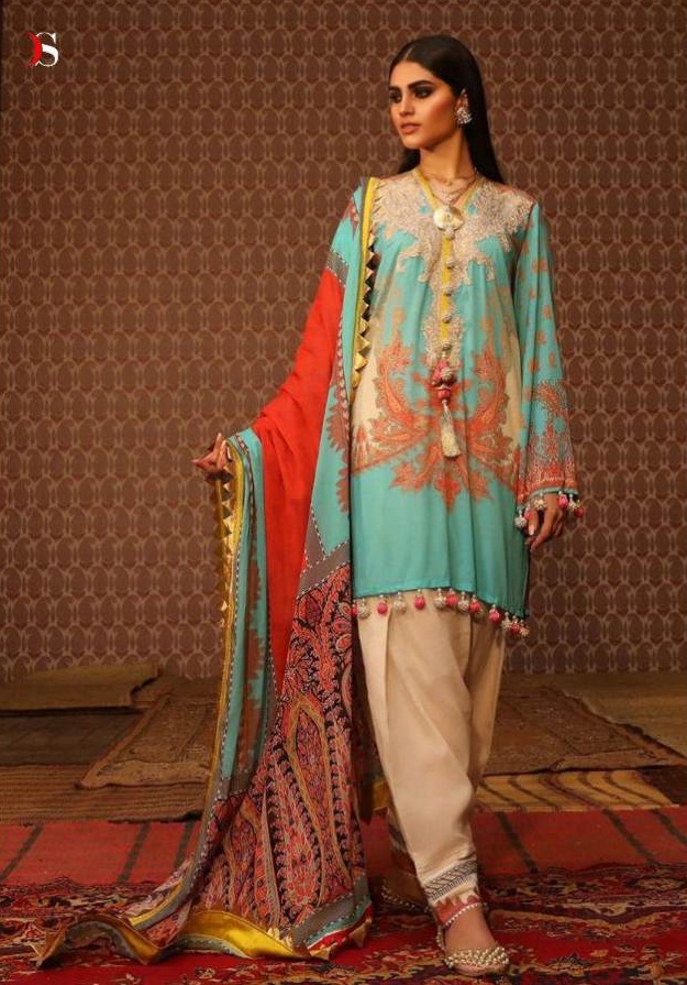 Florent Vol 22 By Deepsy  Pure Cotton With Printed  Pakistani Salwar Suits Catalogue