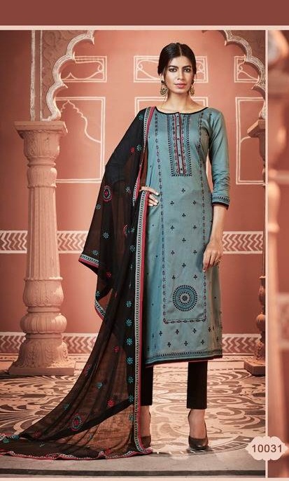 Gulmohar By Ramaiya Desinger Jam Coda Silk Dress Material Collection