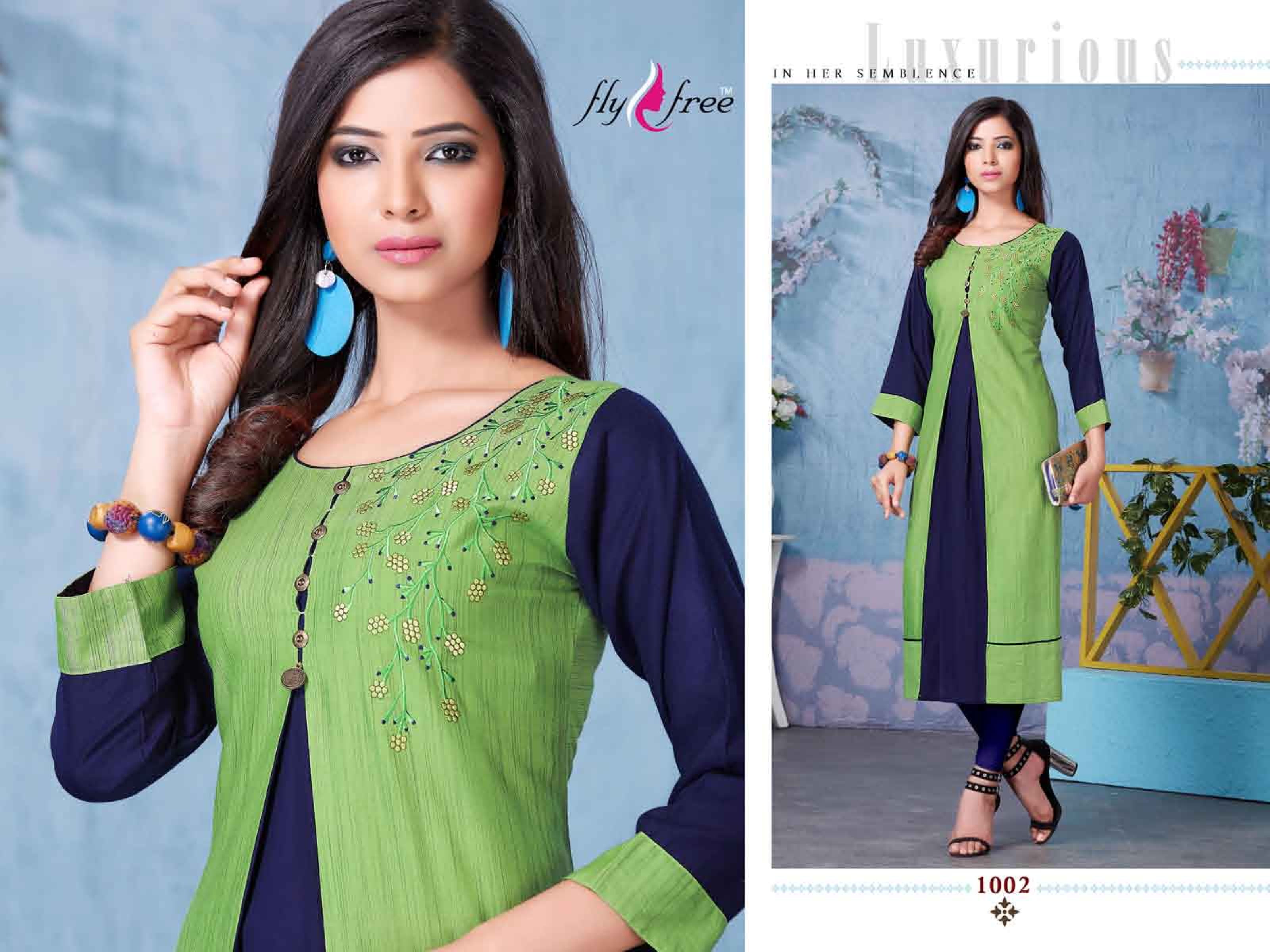 Glam Girl By Fly Free Casual Wear Kurtis Catalogue