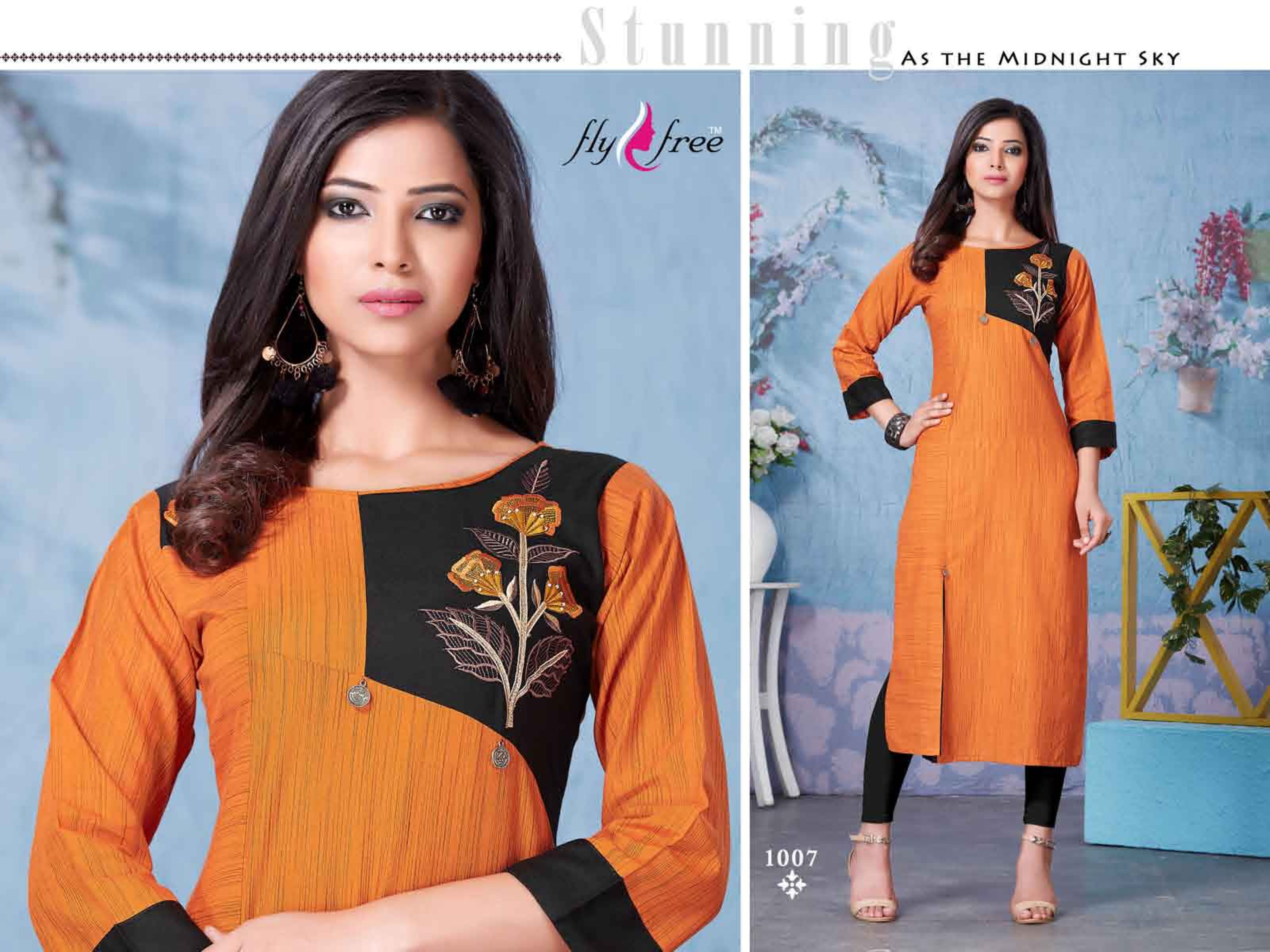 Glam Girl By Fly Free Casual Wear Kurtis Catalogue