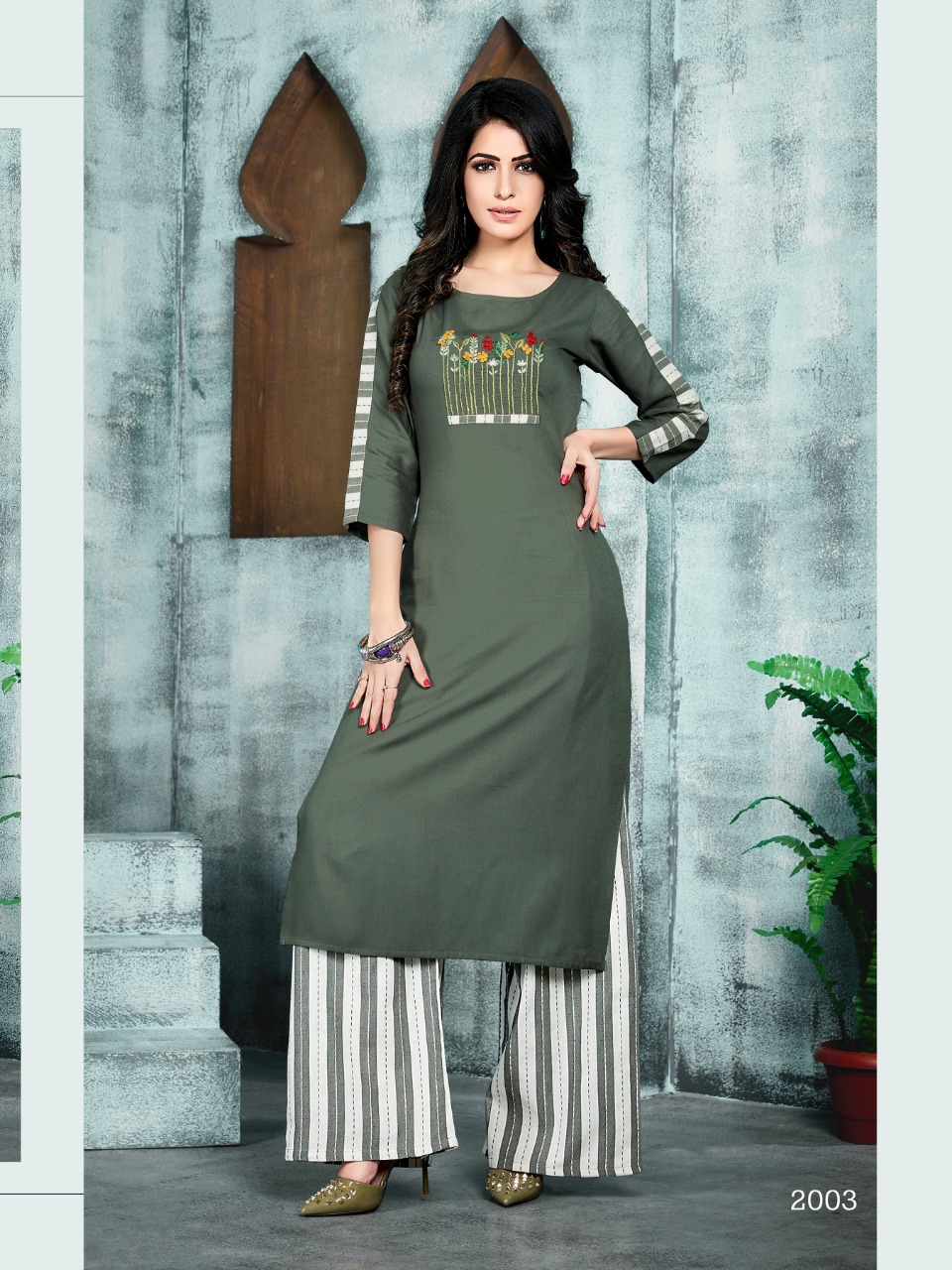 Anishka Vol 2 By Manas Rayon Kurtis With Plazzo Collection