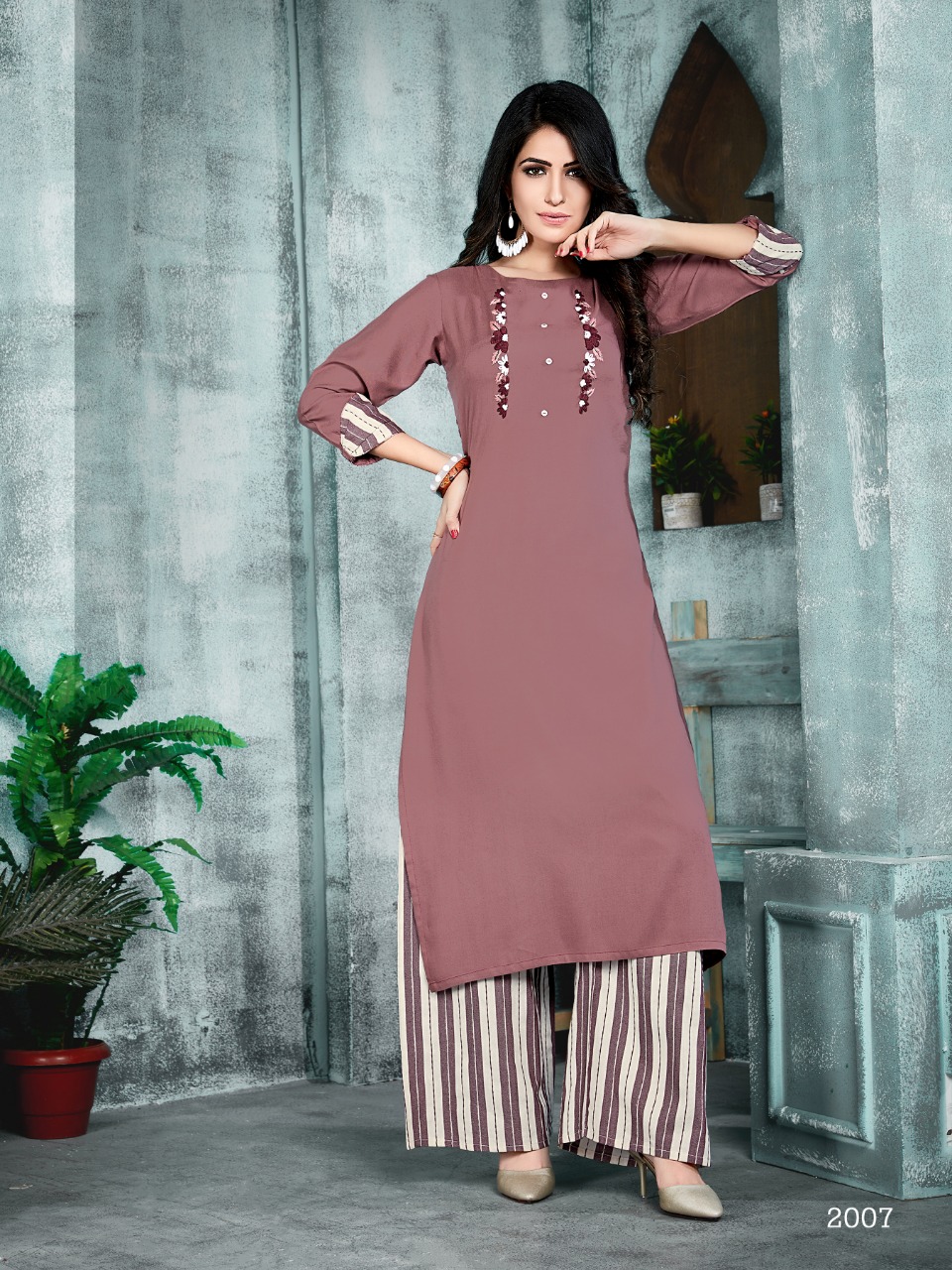 Anishka Vol 2 By Manas Rayon Kurtis With Plazzo Collection