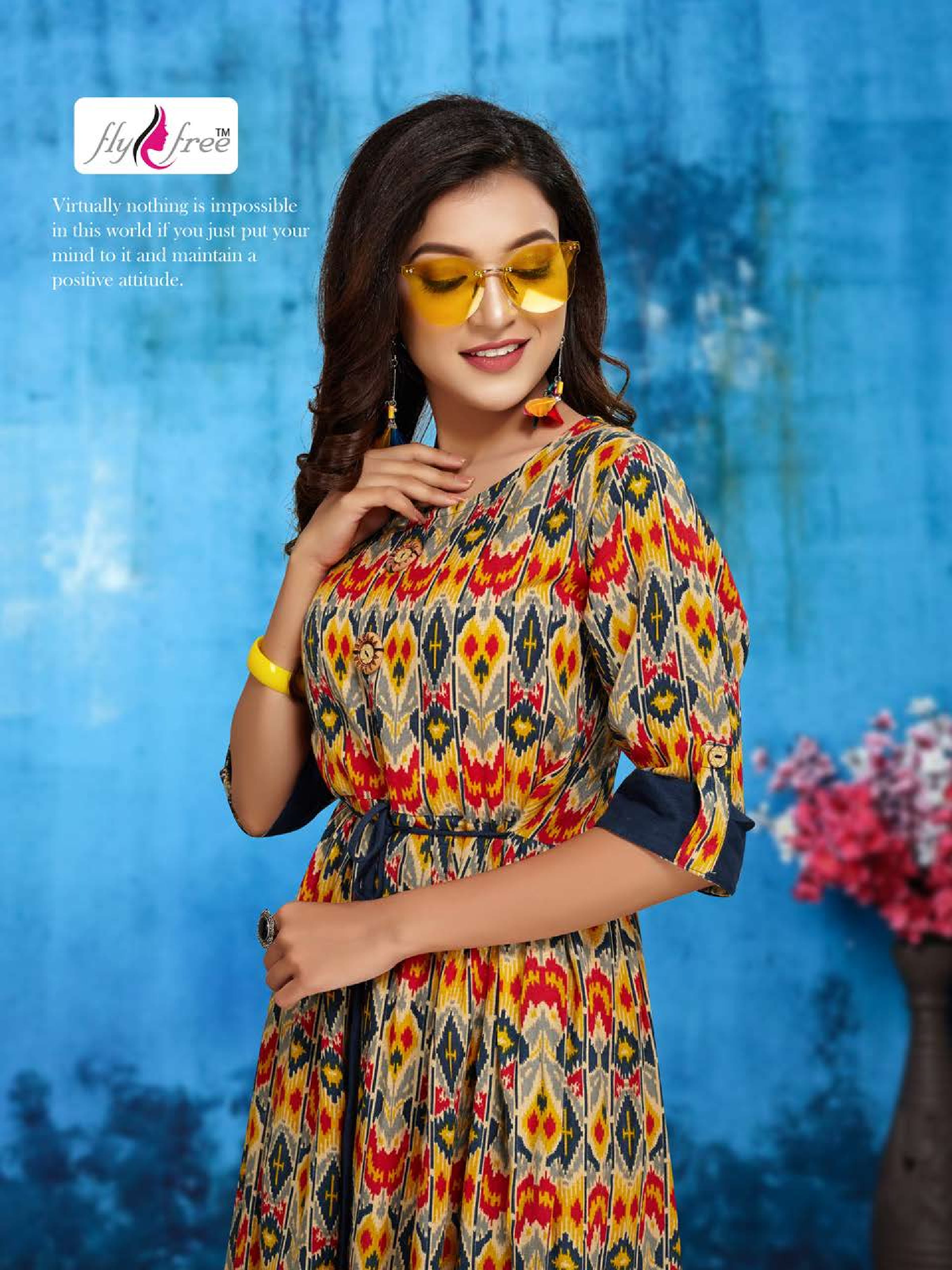 Dhara Vol 3 By Fly Free Heavy Printed Rayon Flex Kurtis Catalogue.
