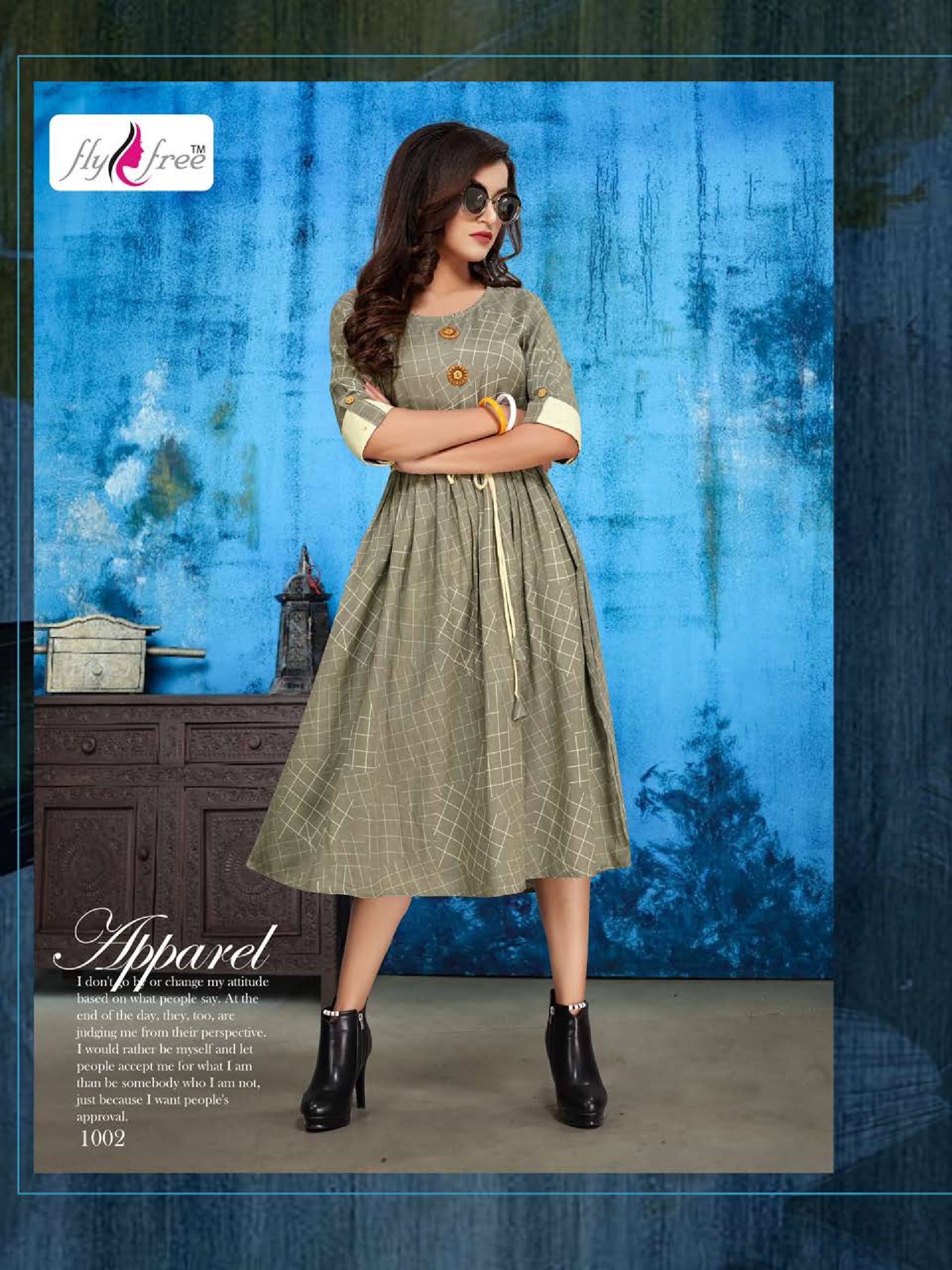 Dhara Vol 3 By Fly Free Heavy Printed Rayon Flex Kurtis Catalogue.