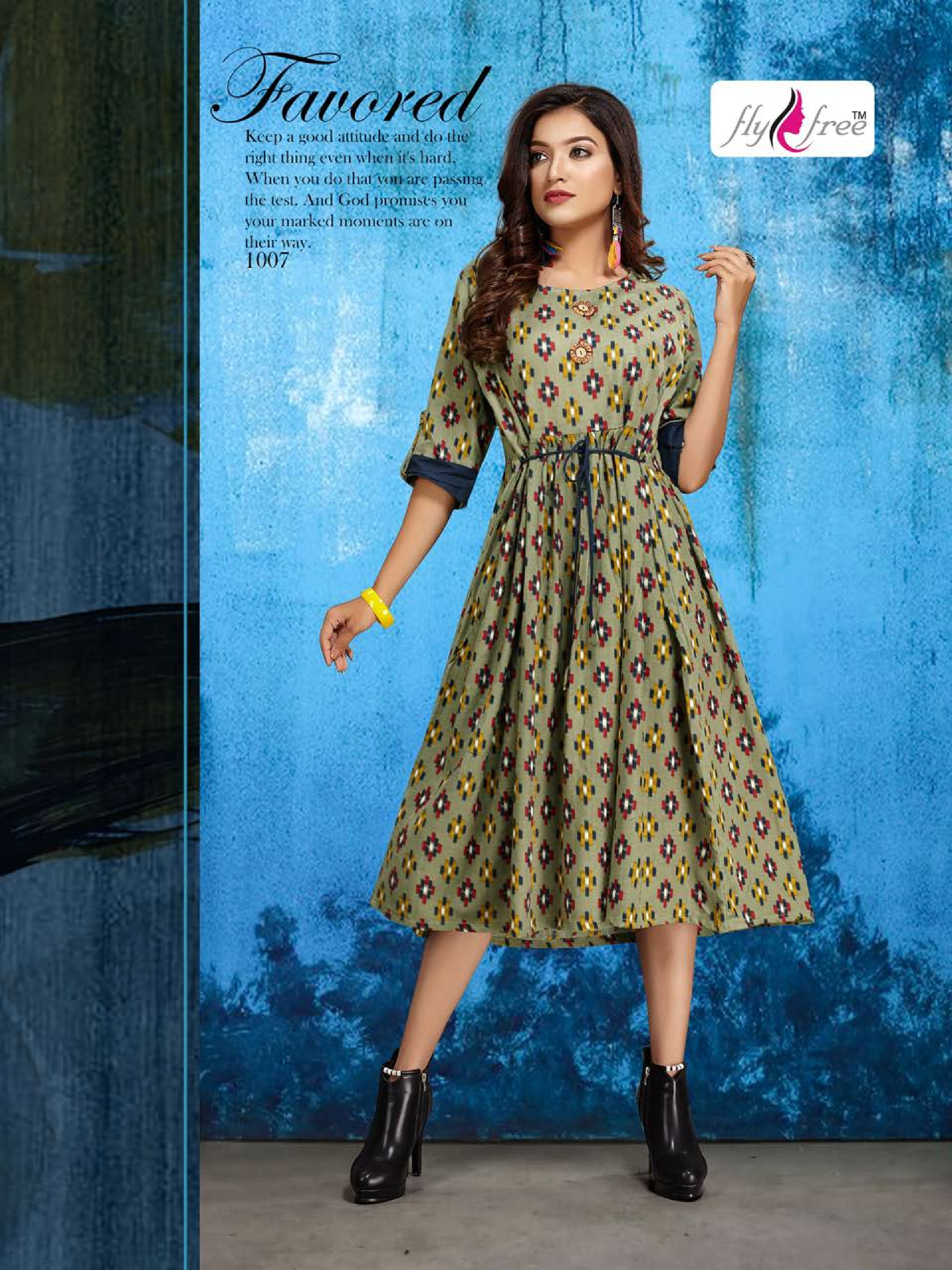 Dhara Vol 3 By Fly Free Heavy Printed Rayon Flex Kurtis Catalogue.
