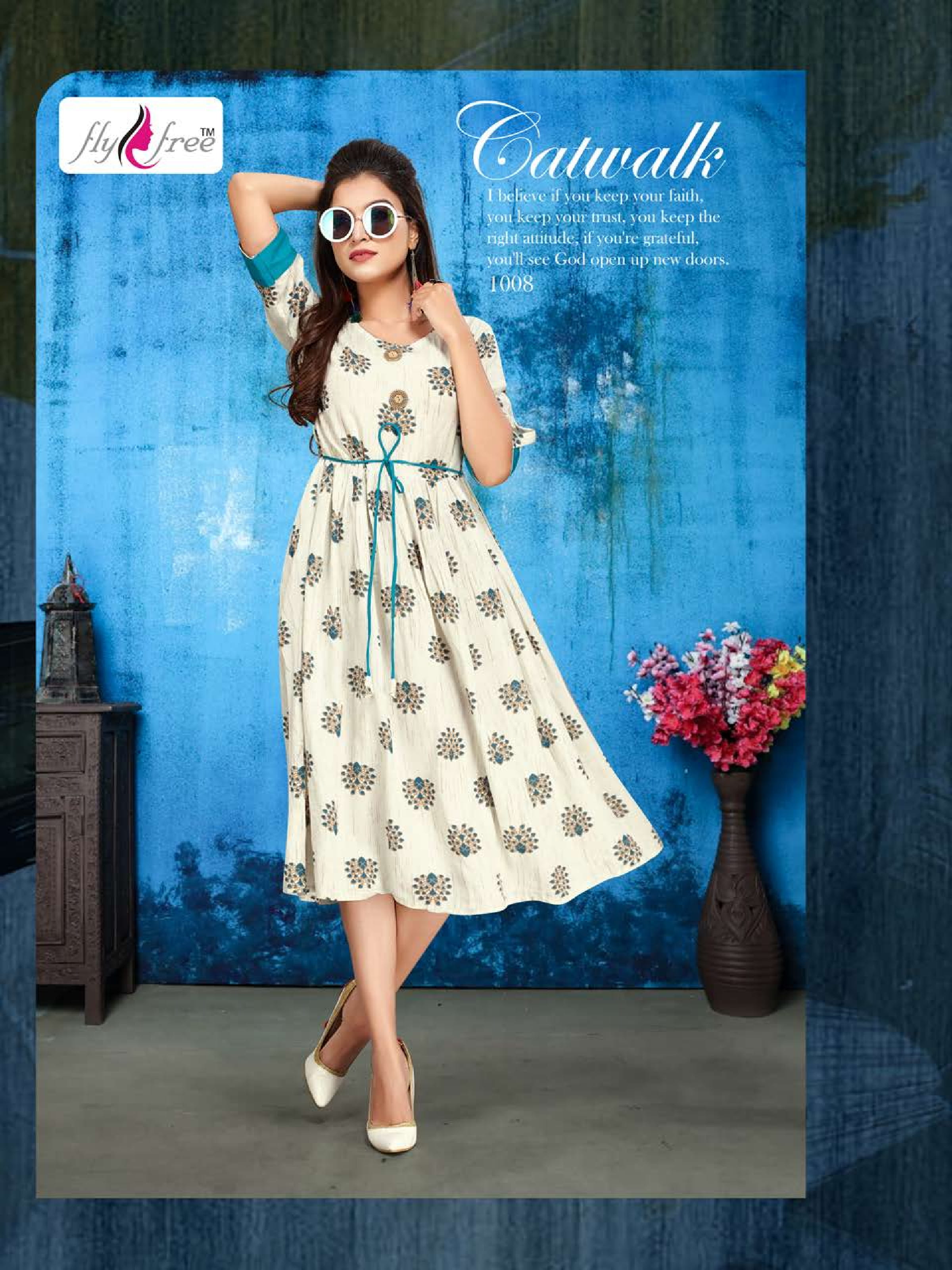 Dhara Vol 3 By Fly Free Heavy Printed Rayon Flex Kurtis Catalogue.