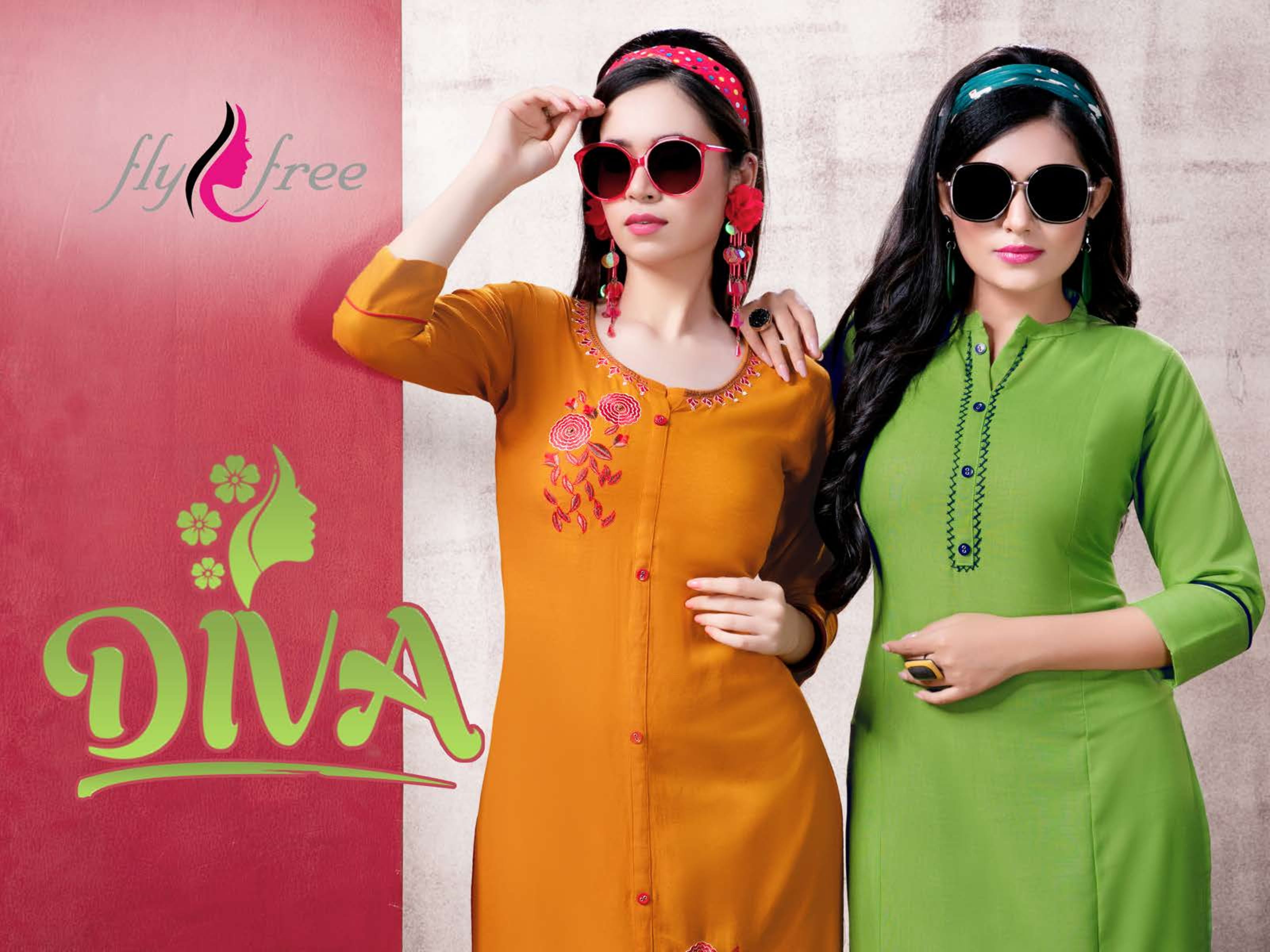 Diva By Fly Free Casual Wear Kurtis Catalogue