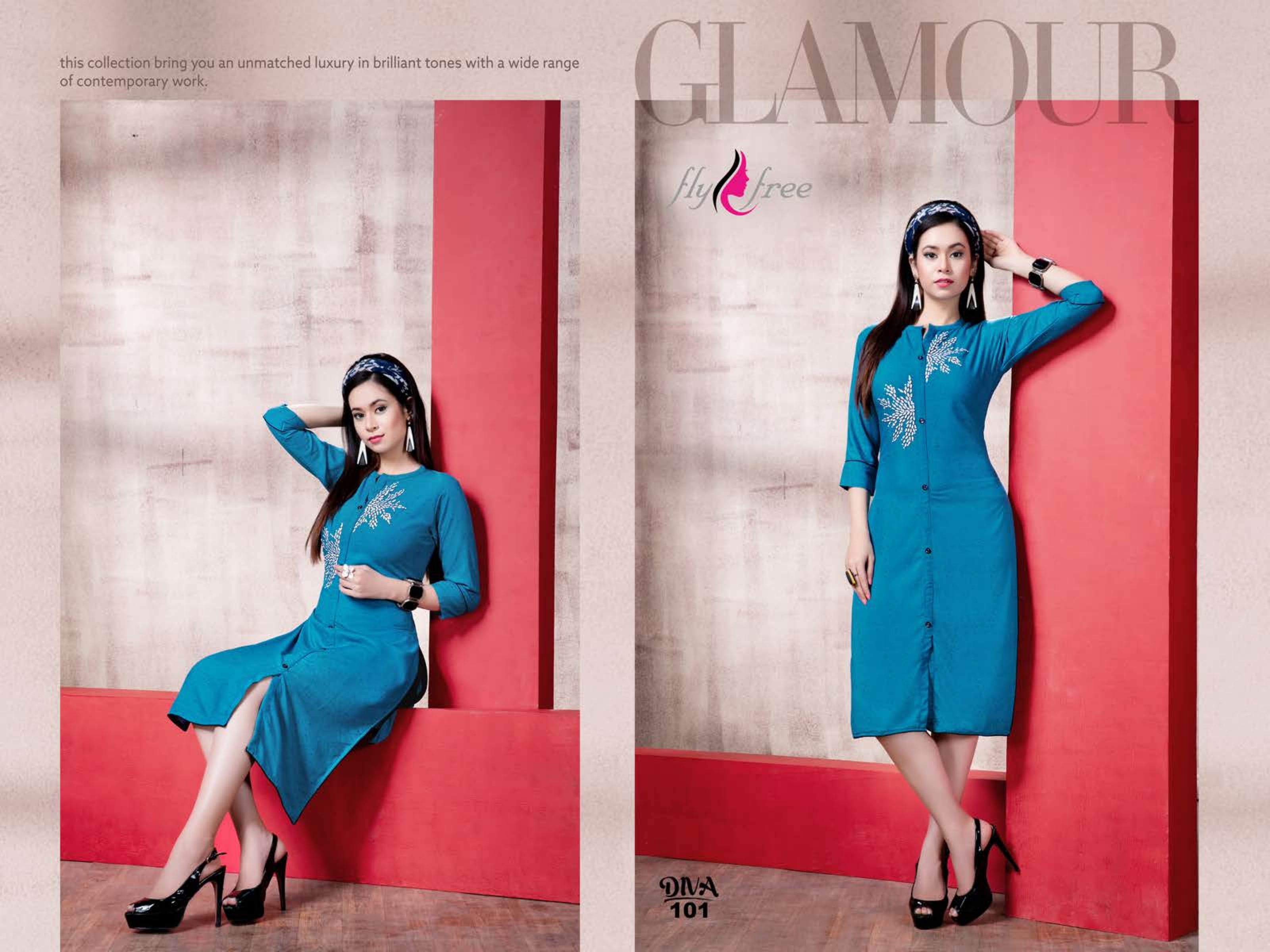 Diva By Fly Free Casual Wear Kurtis Catalogue