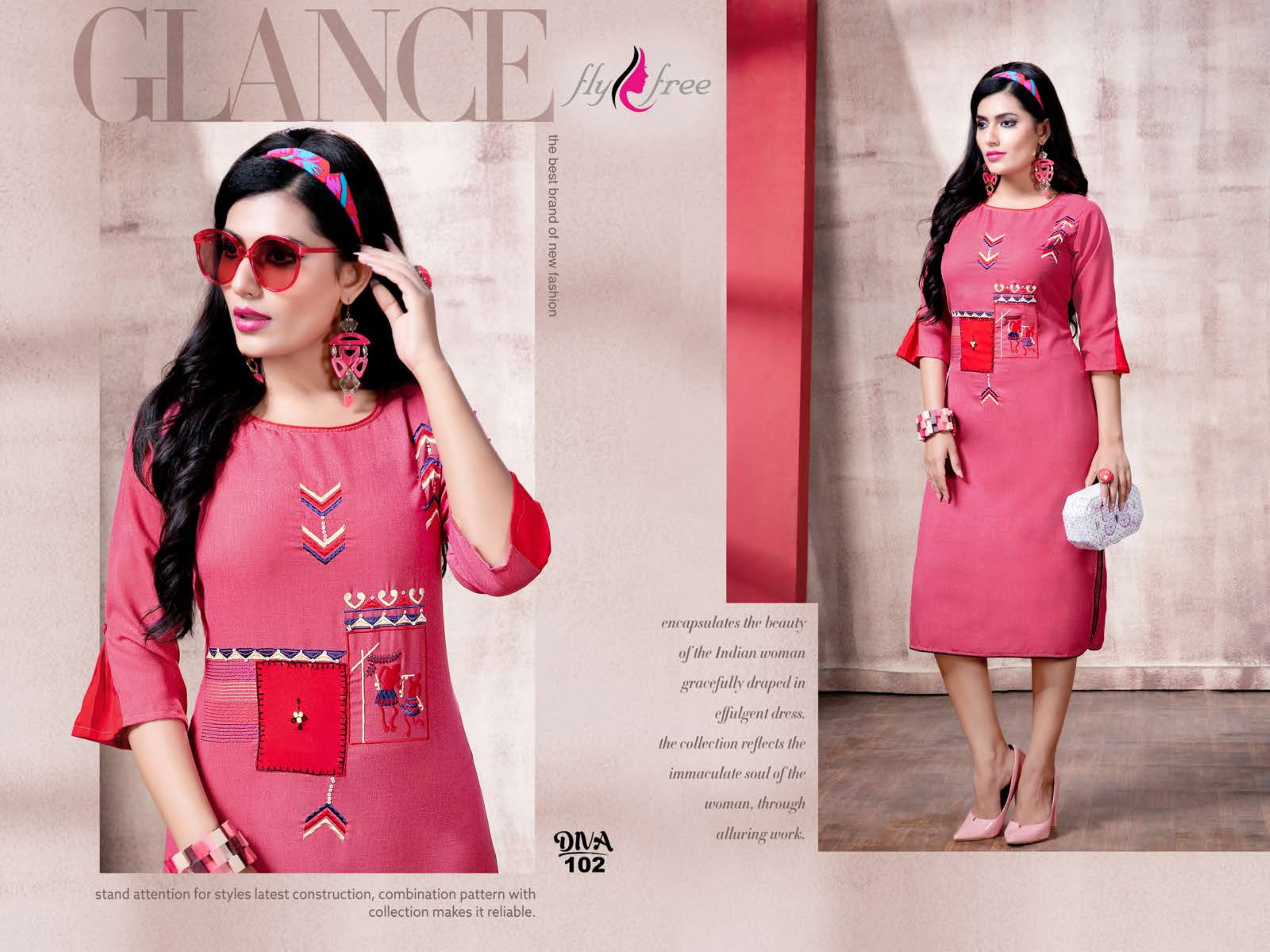 Diva By Fly Free Casual Wear Kurtis Catalogue