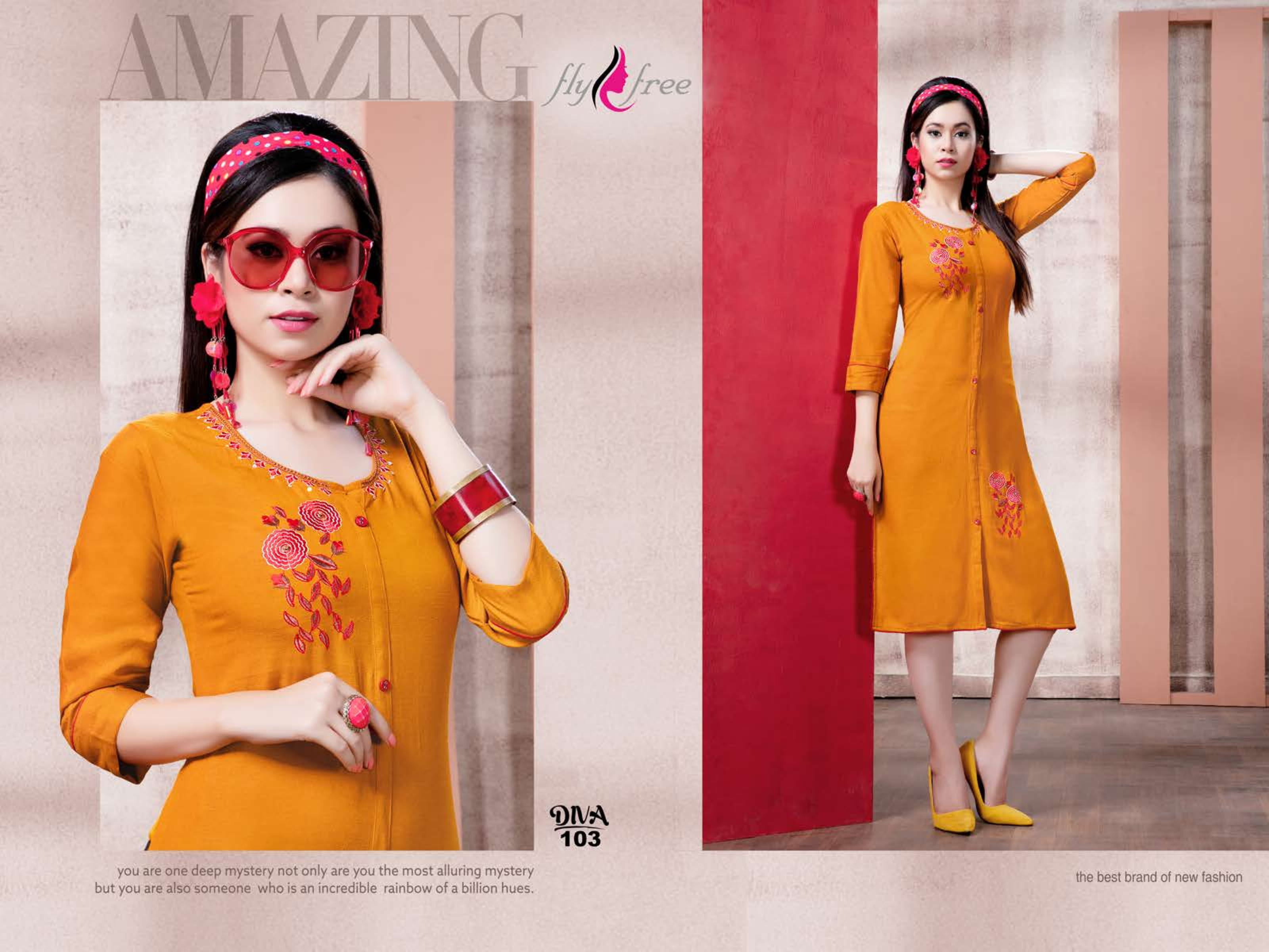 Diva By Fly Free Casual Wear Kurtis Catalogue