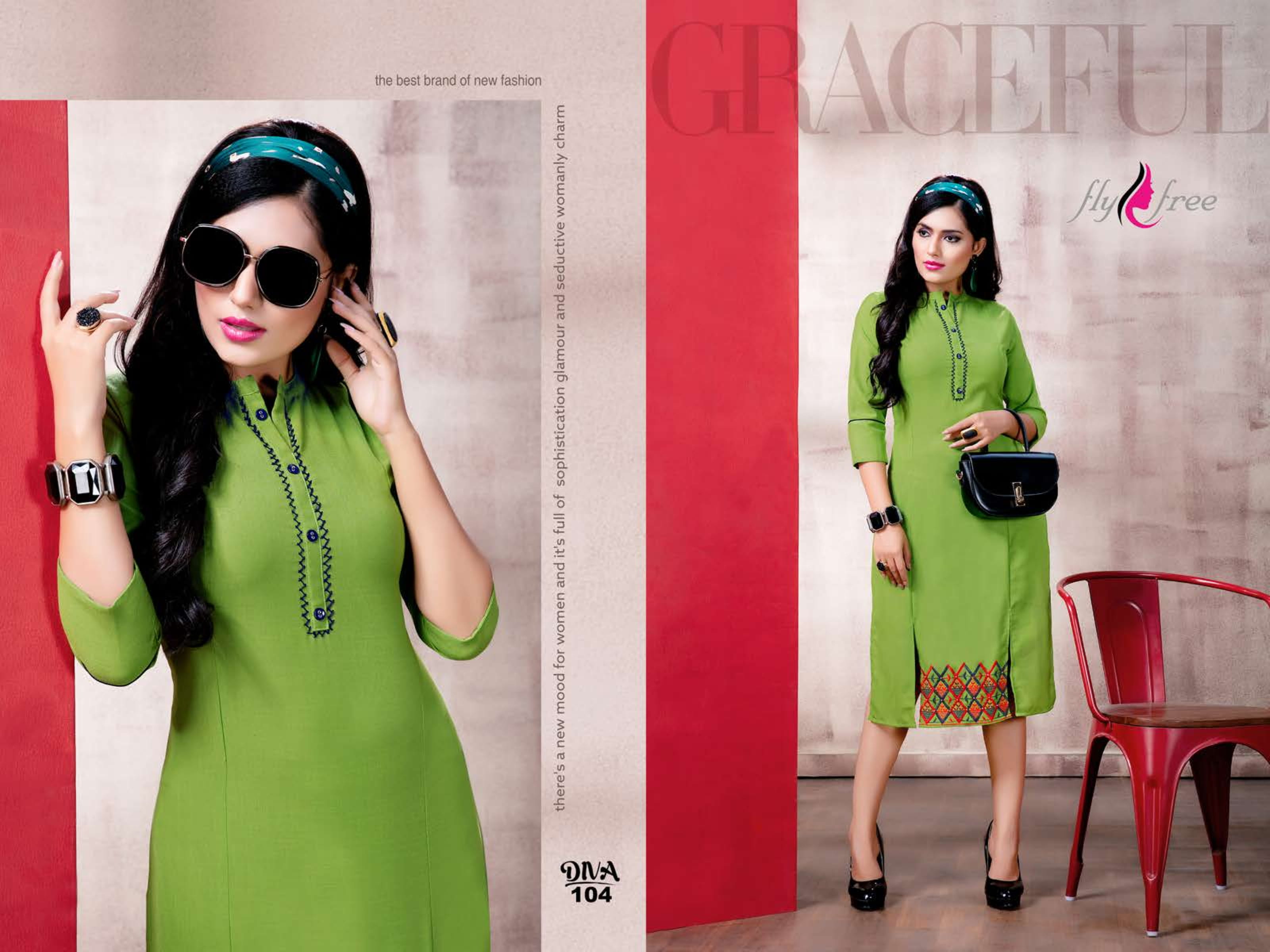 Diva By Fly Free Casual Wear Kurtis Catalogue