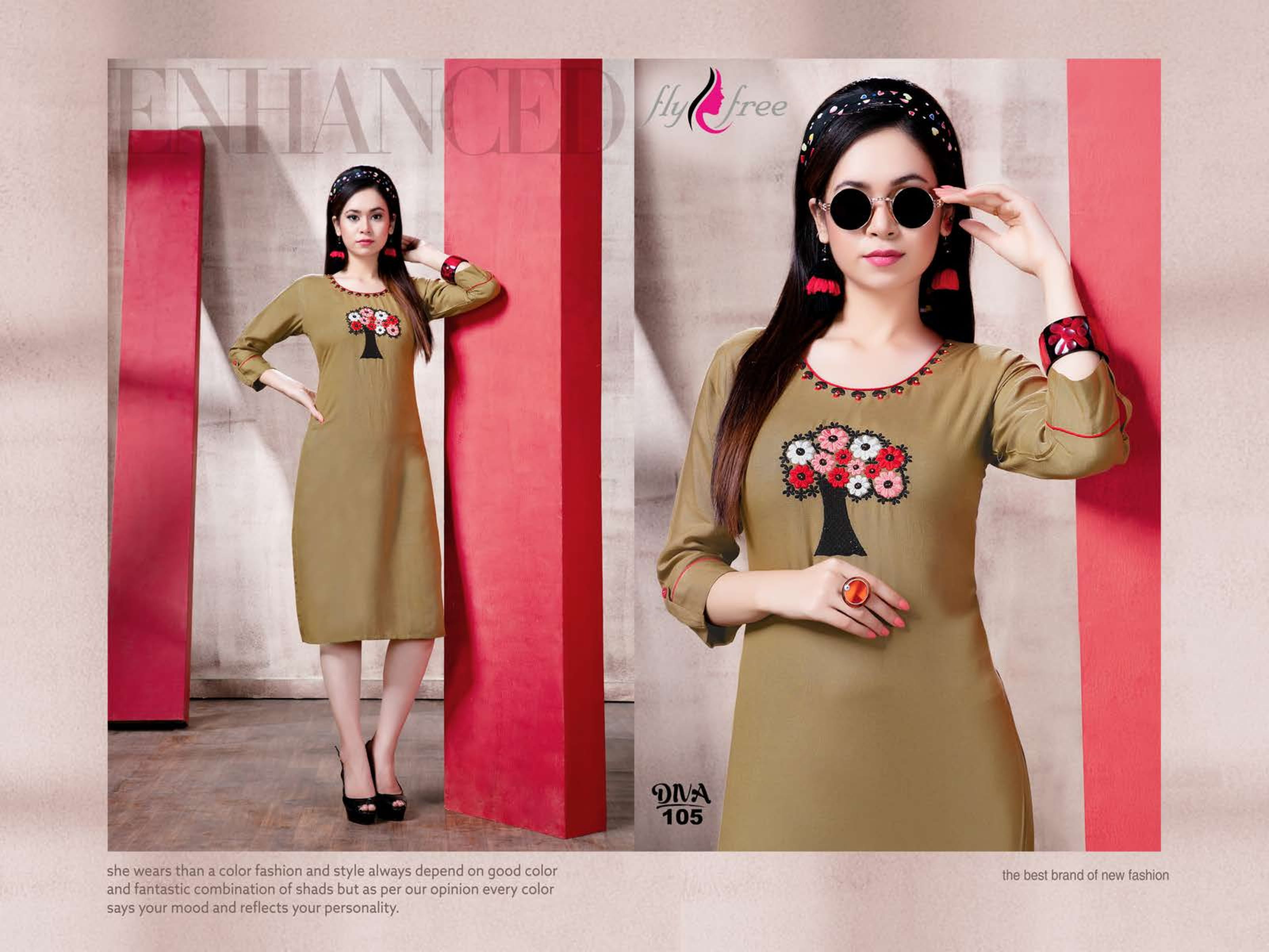 Diva By Fly Free Casual Wear Kurtis Catalogue