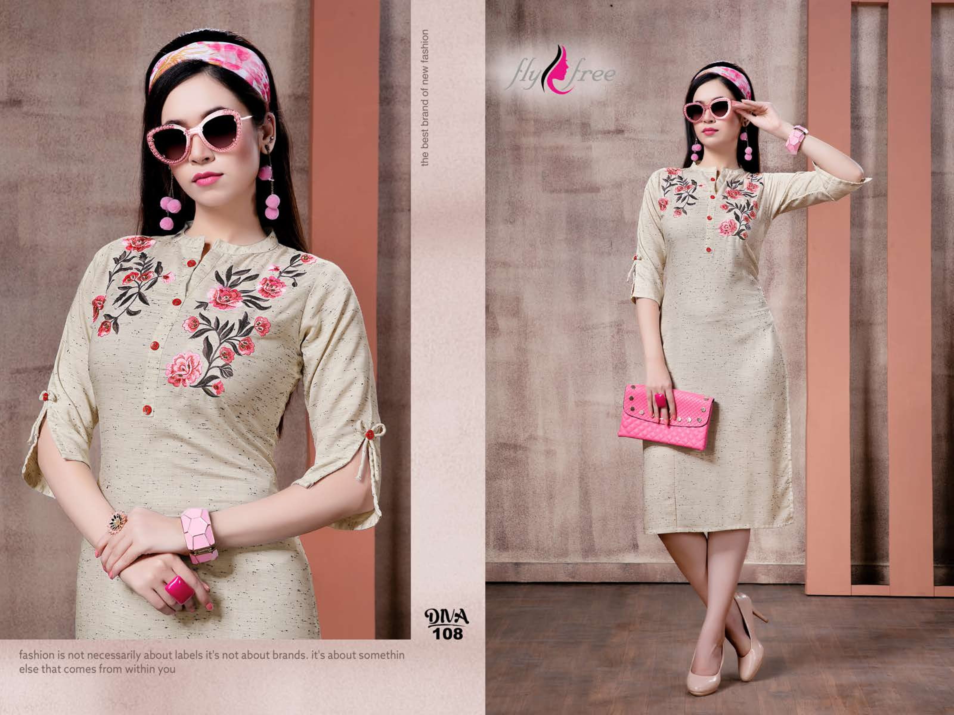 Diva By Fly Free Casual Wear Kurtis Catalogue
