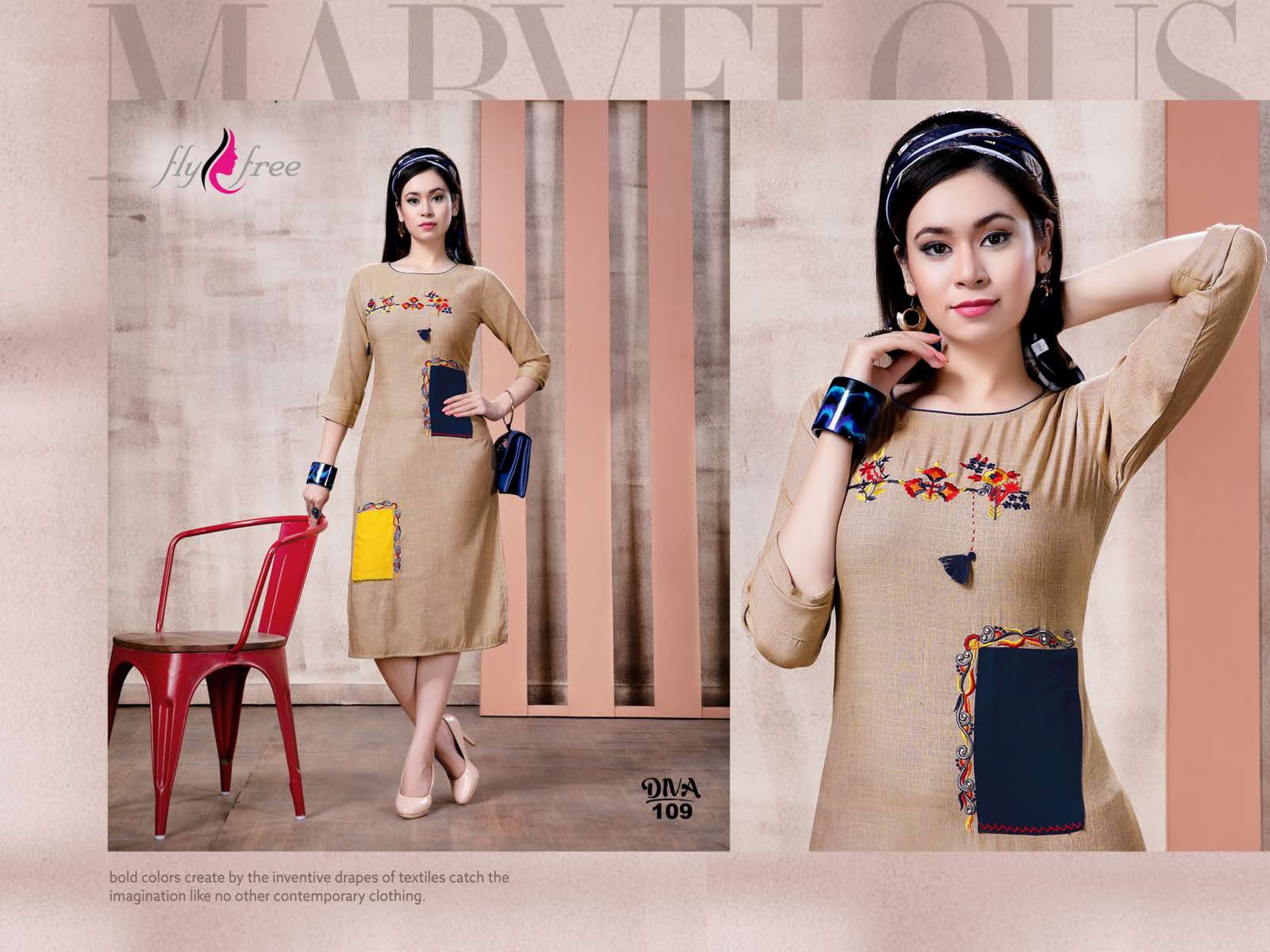 Diva By Fly Free Casual Wear Kurtis Catalogue