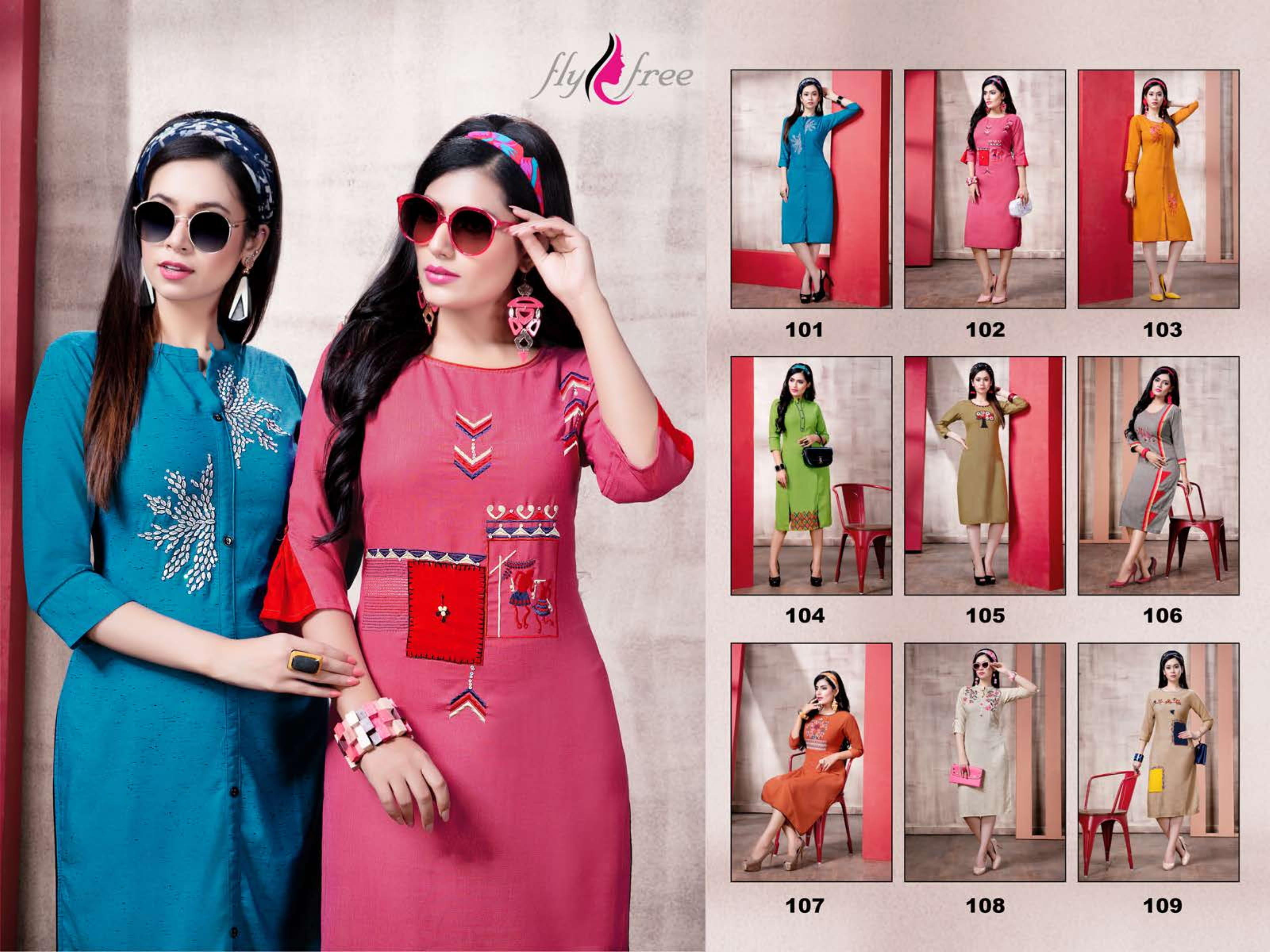 Diva By Fly Free Casual Wear Kurtis Catalogue