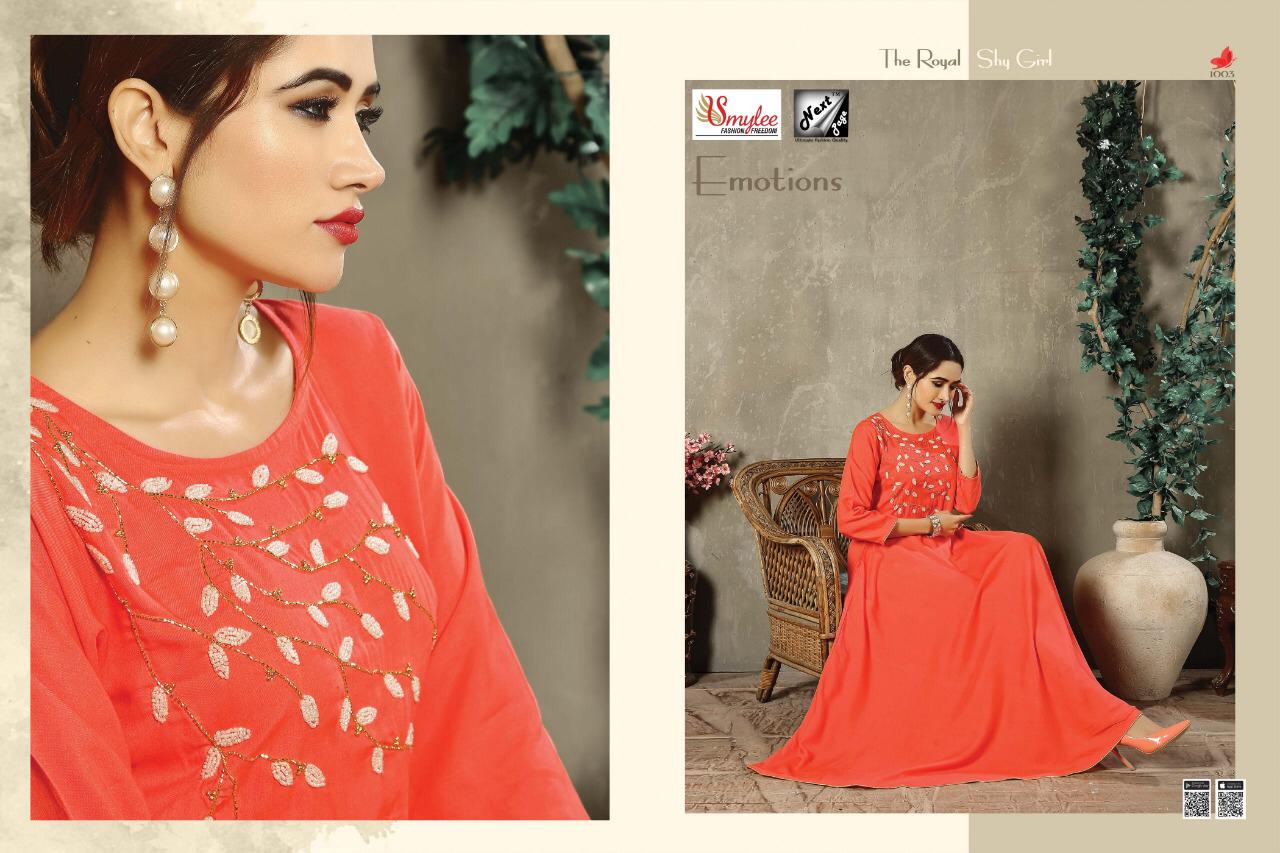 Emotions By Next Page Designer Party Wear Kurtis Catalogue