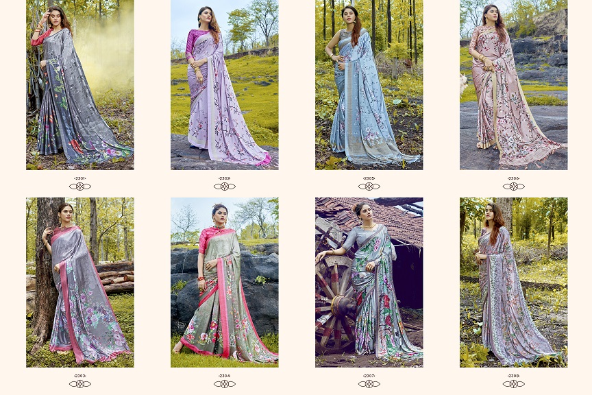 Flowery Vol 2 By Apple Casual Wear With Digital Printed Sarees Collection