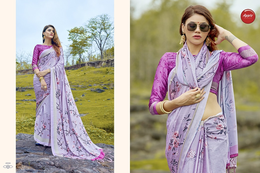 Flowery Vol 2 By Apple Casual Wear With Digital Printed Sarees Collection