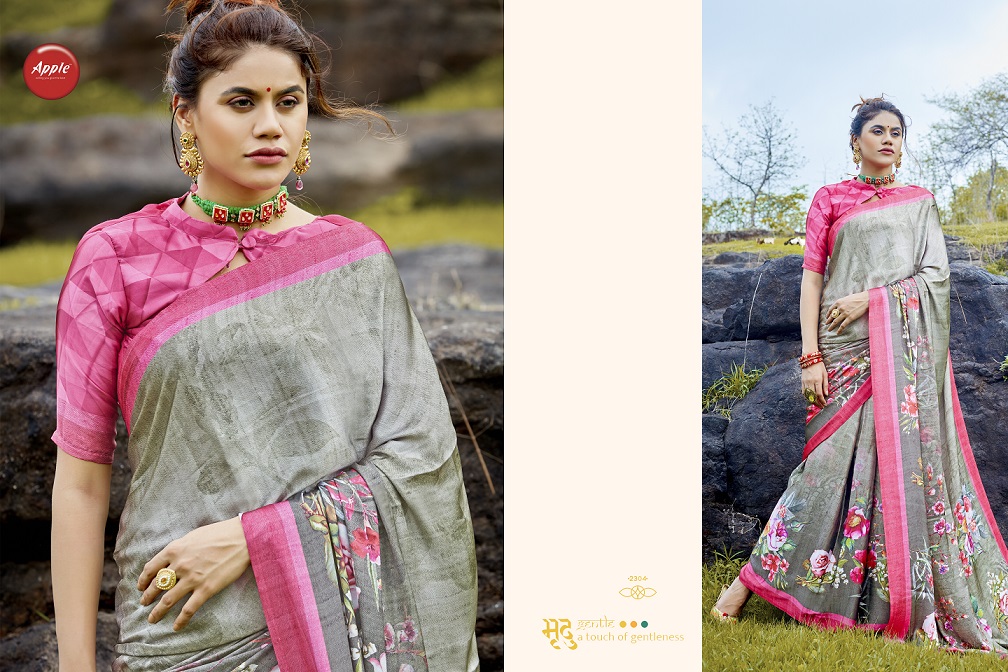 Flowery Vol 2 By Apple Casual Wear With Digital Printed Sarees Collection