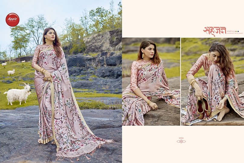 Flowery Vol 2 By Apple Casual Wear With Digital Printed Sarees Collection