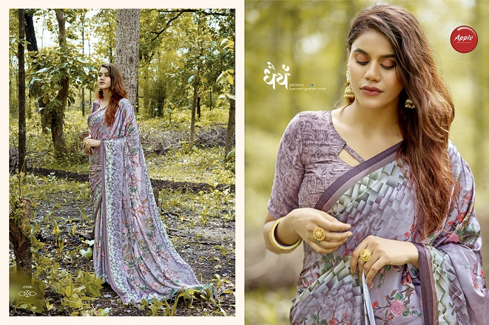 Flowery Vol 2 By Apple Casual Wear With Digital Printed Sarees Collection