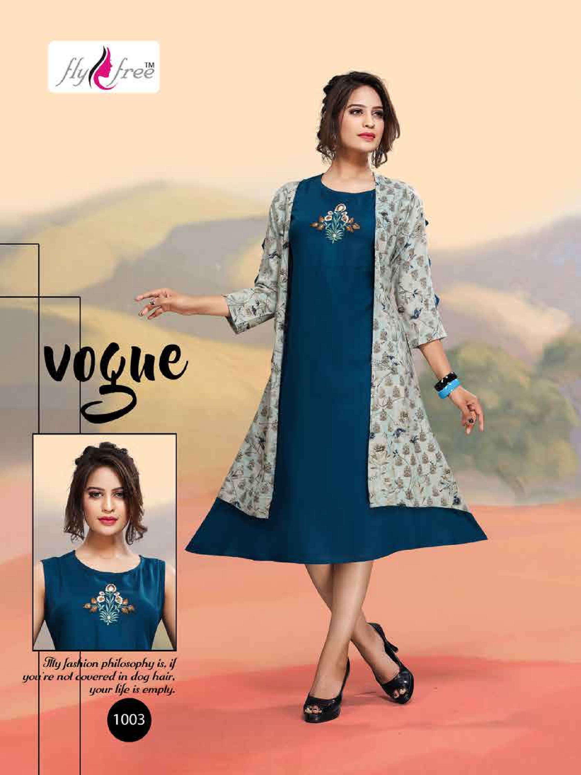 Gazal Vol 2 By Fly Free Designer Kurtis With Shrug Collection