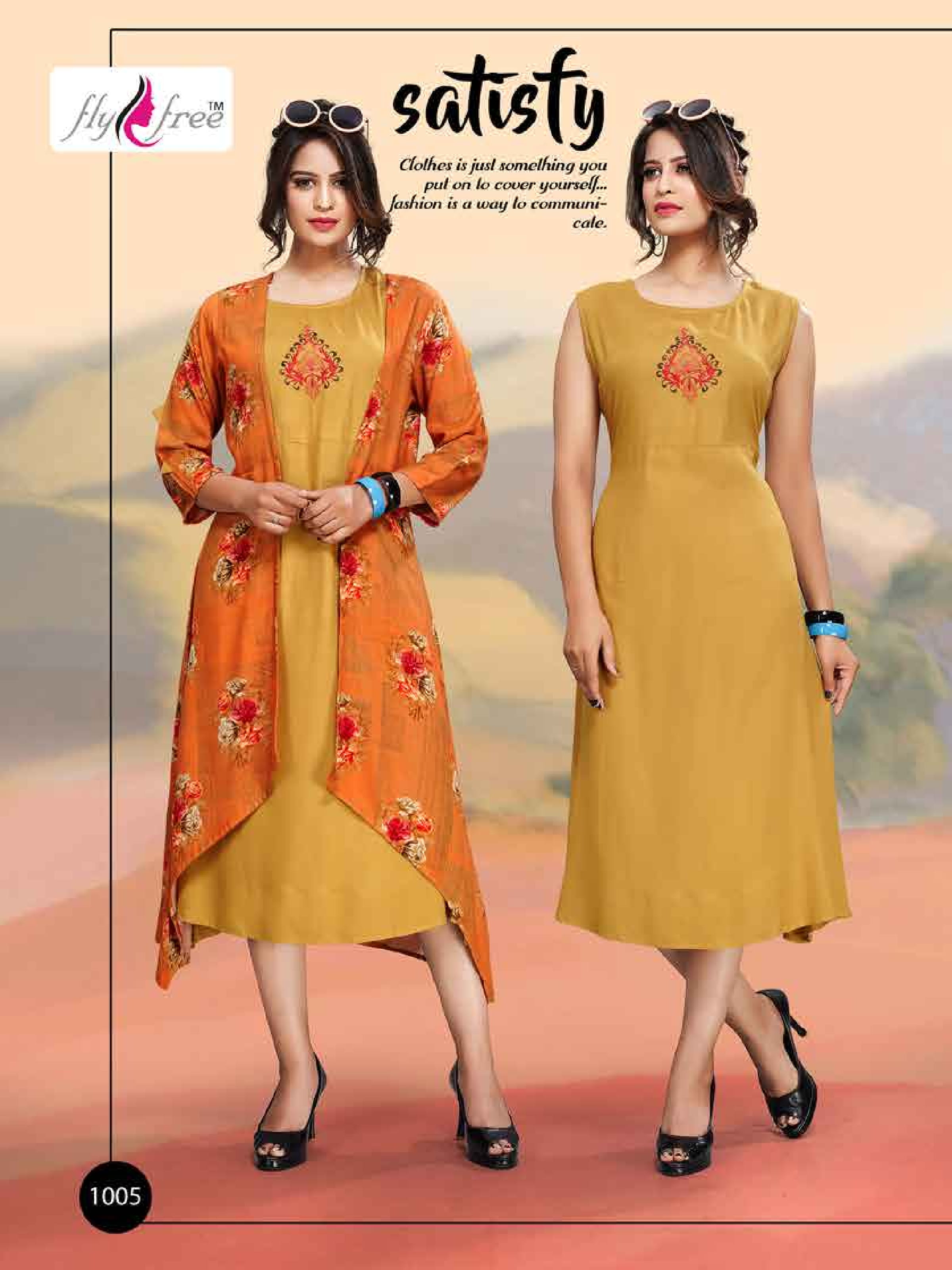 Gazal Vol 2 By Fly Free Designer Kurtis With Shrug Collection