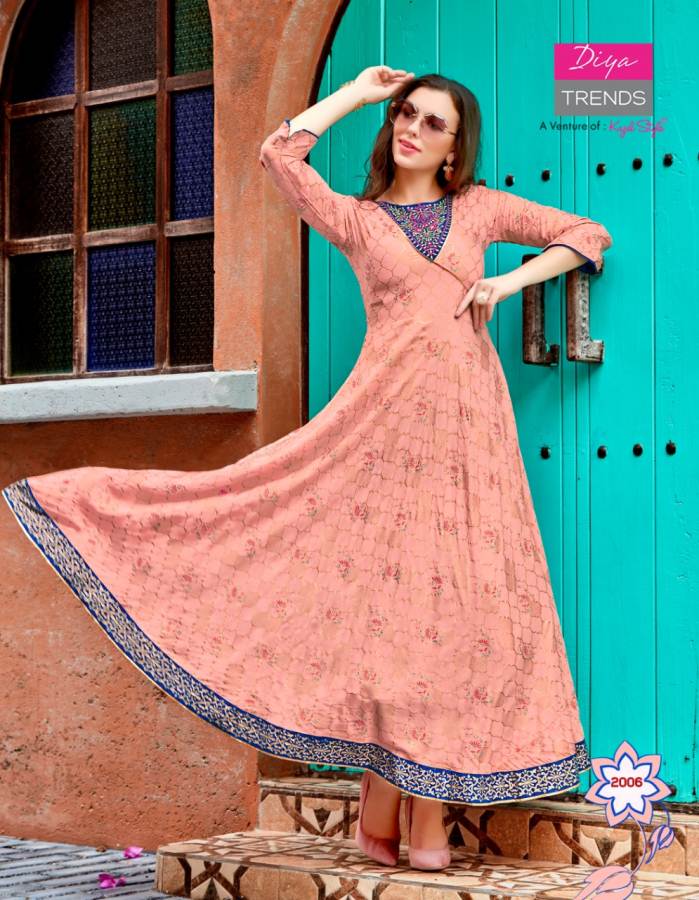 Gallerias Vol 2 By Diya Heavy Rayon Printed Kurtis Catalogue