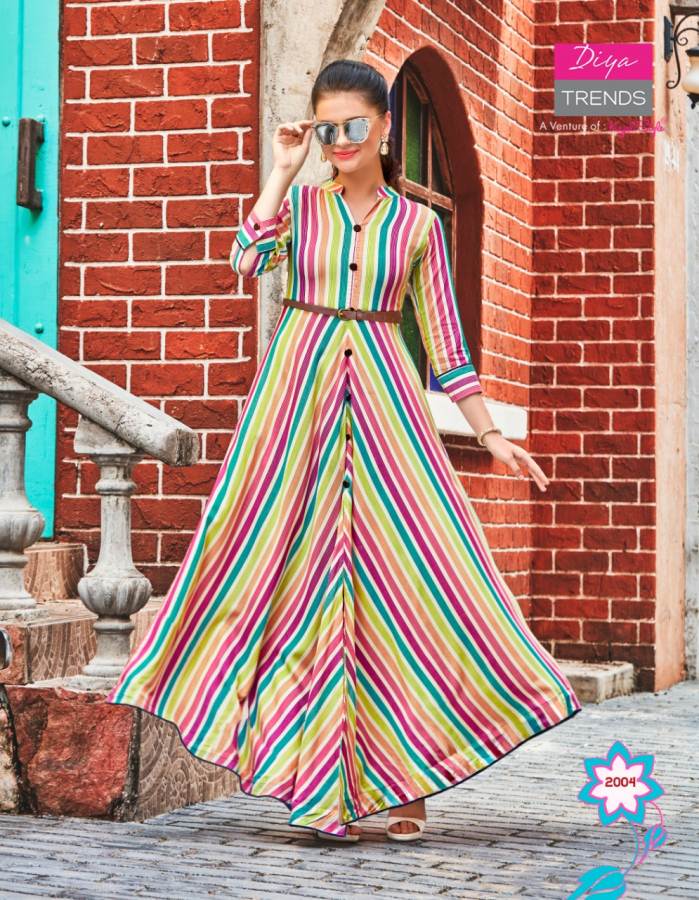 Gallerias Vol 2 By Diya Heavy Rayon Printed Kurtis Catalogue