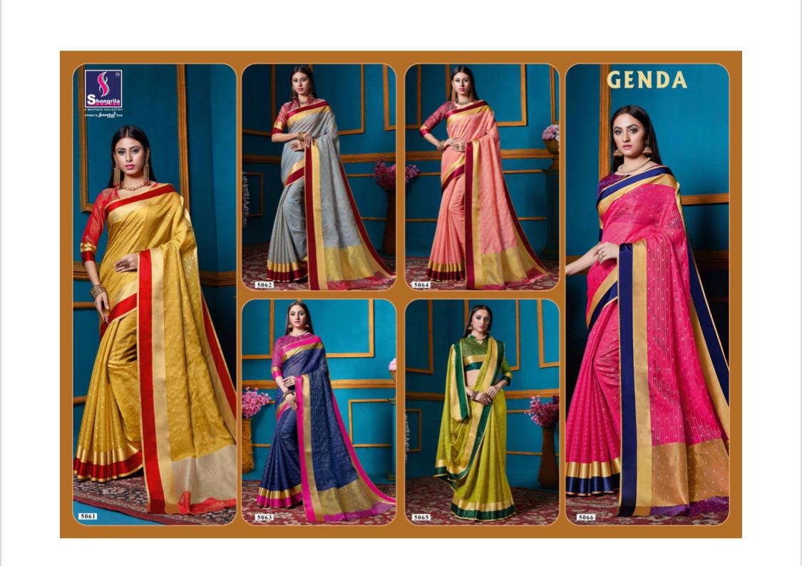 Genda By Shangrila Weaving Silk Designer Saree Collection