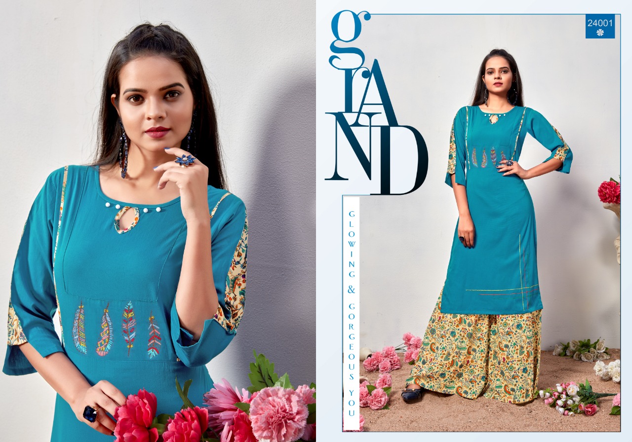 Art Ridh Present Mahee Sa Catalogue Kurti With Plazzo