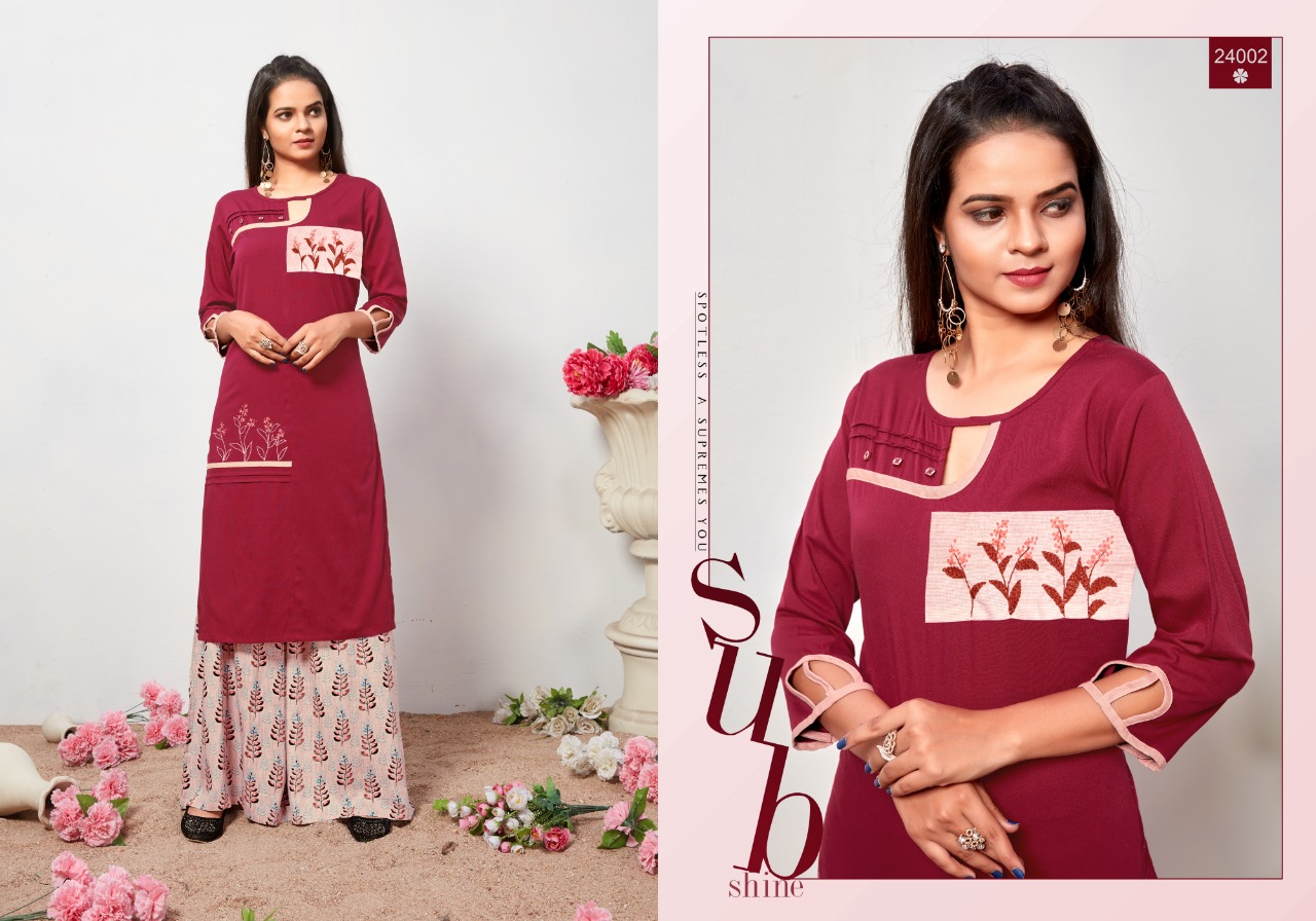 Art Ridh Present Mahee Sa Catalogue Kurti With Plazzo