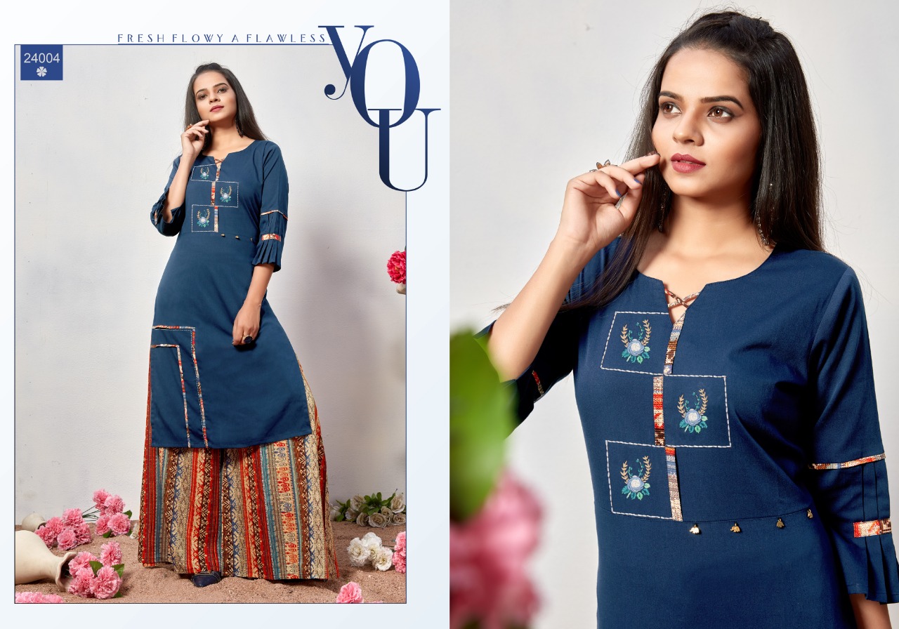 Art Ridh Present Mahee Sa Catalogue Kurti With Plazzo