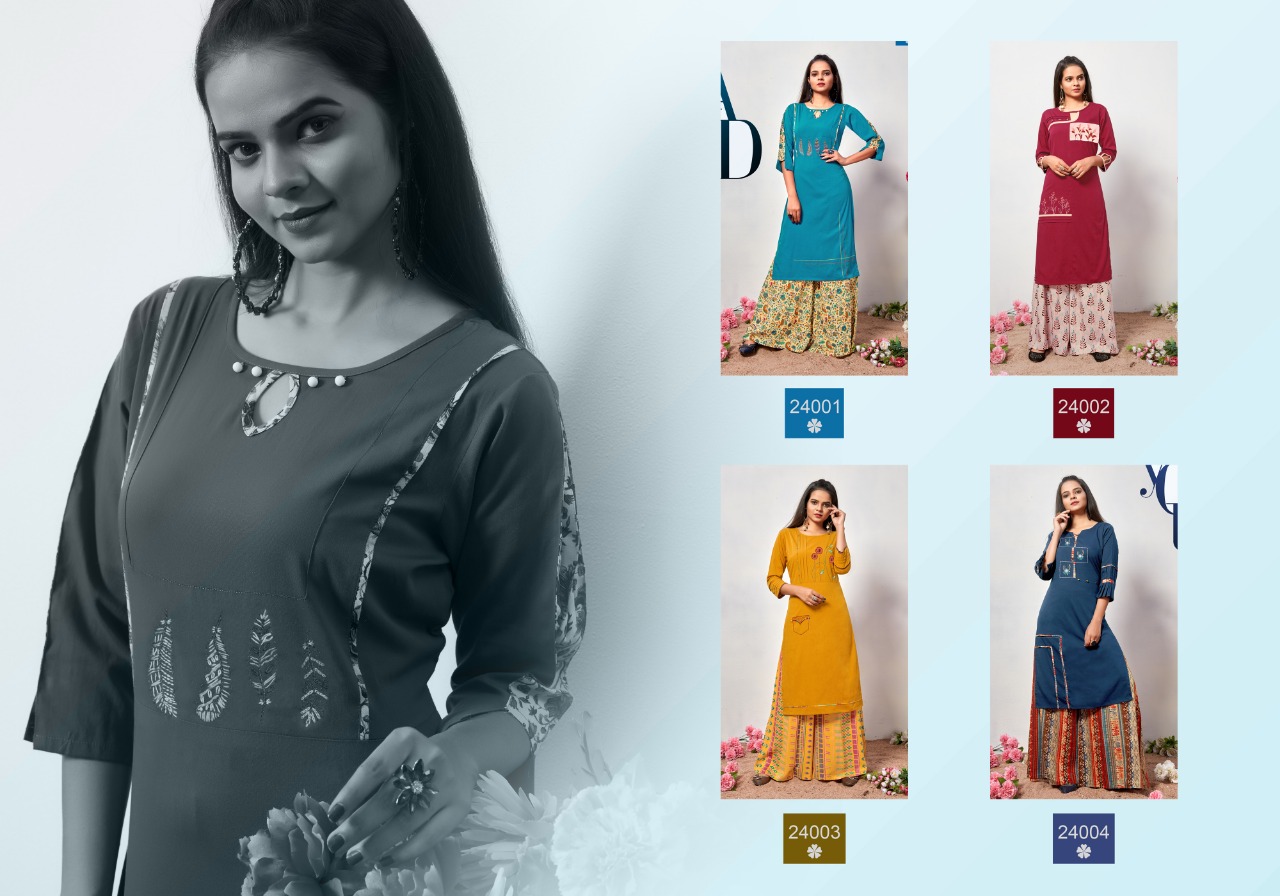 Art Ridh Present Mahee Sa Catalogue Kurti With Plazzo