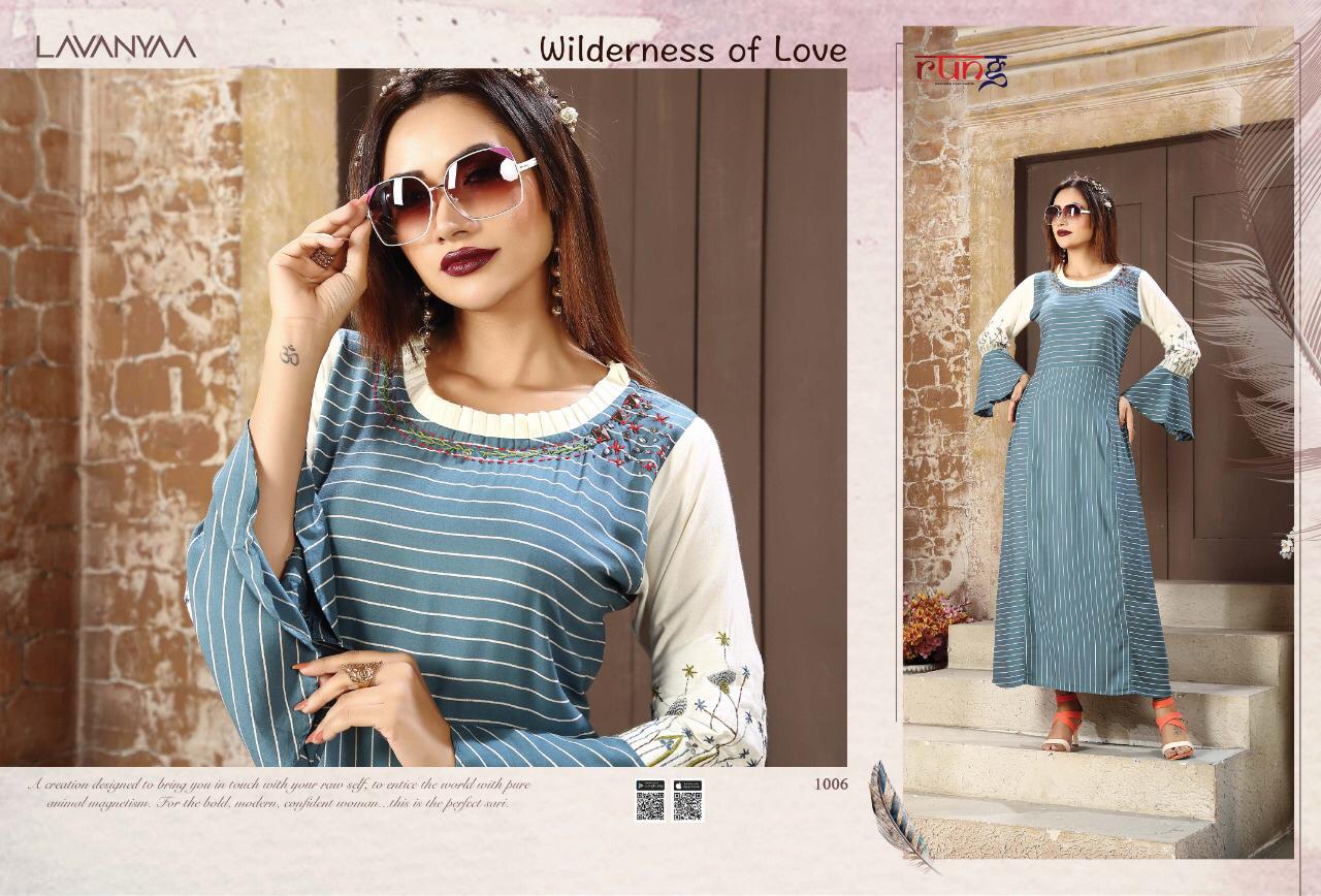 Lavanyaa By Rung Designer Stylish Kurti Catalogue