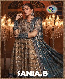 Sania B  By R9 Heavy Georgette Pakistani Salwar Suits Catalogue