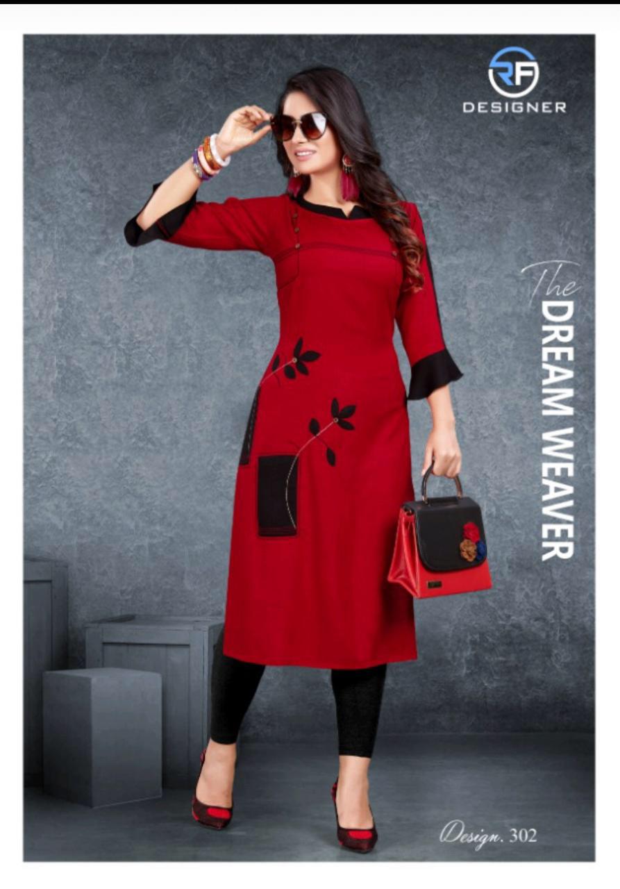 Pearl Vol 3 By Rf Designer Heavy Rayon Kurtis Catalogue