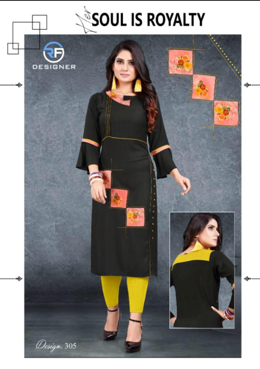 Pearl Vol 3 By Rf Designer Heavy Rayon Kurtis Catalogue