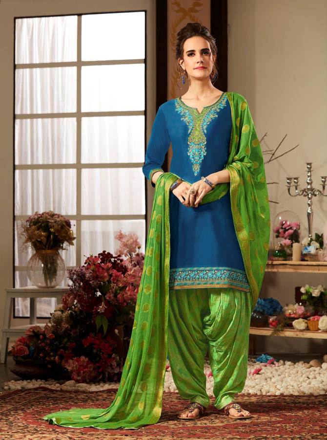 Rivaaz By Patiyala Vol 4 By Kajree Patiyala Jam Silk Ready Made Dress Collection