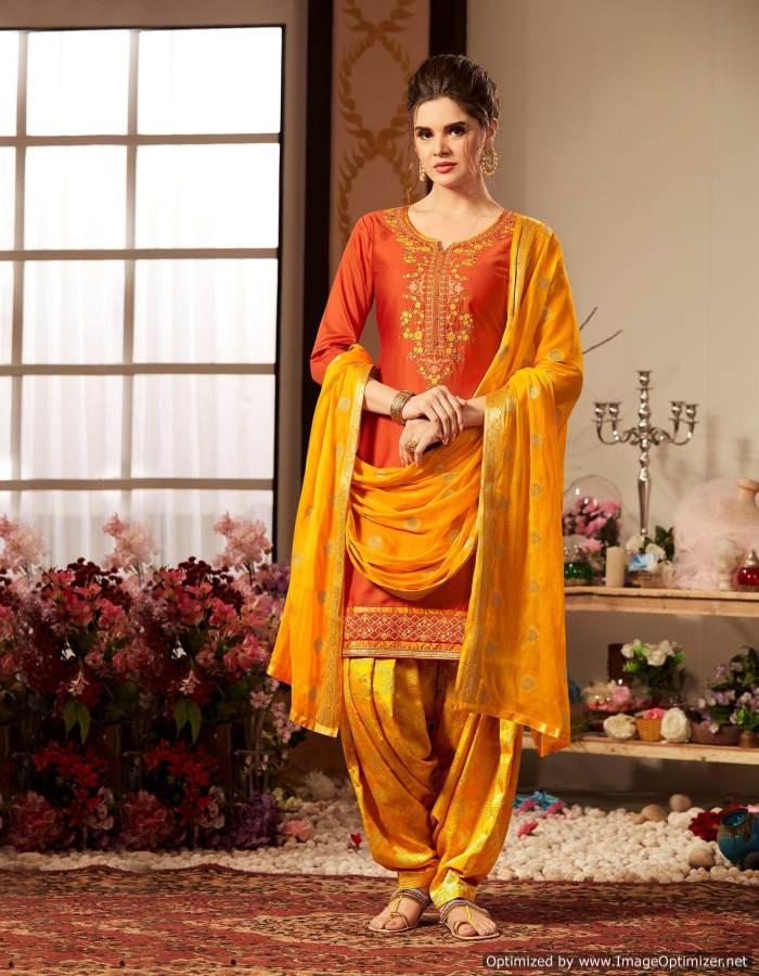 Rivaaz By Patiyala Vol 4 By Kajree Patiyala Jam Silk Ready Made Dress Collection