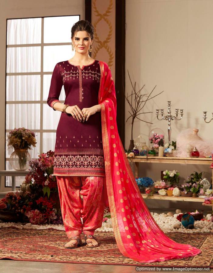 Rivaaz By Patiyala Vol 4 By Kajree Patiyala Jam Silk Ready Made Dress Collection