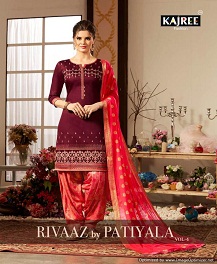 Rivaaz By Patiyala Vol 4 By Kajree Patiyala Jam Silk Ready Made Dress Collection